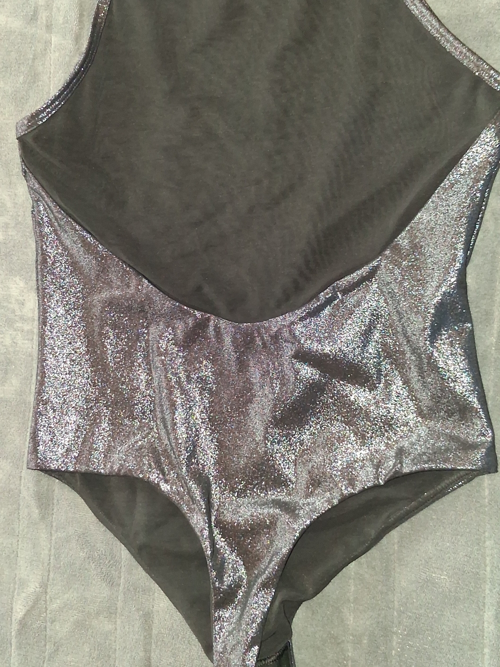 Victoria's Secret Victoria Sport Metallic One-Piece Swimsuit Black XS